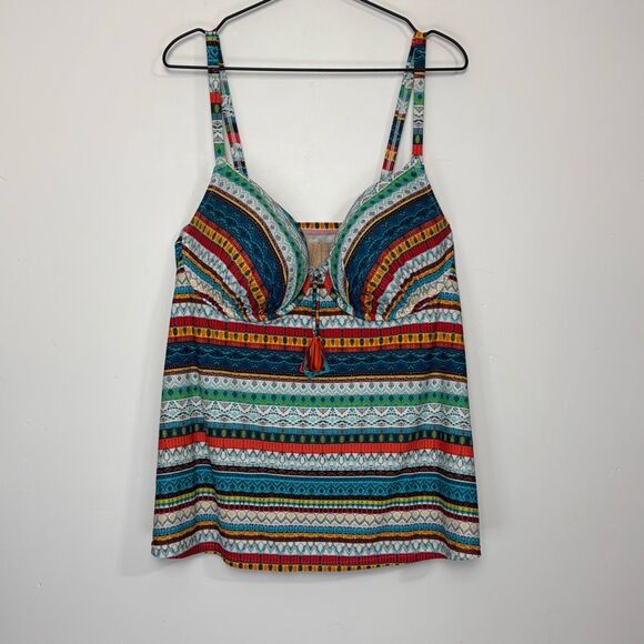 Lane Bryant Cacique Tribal Print 44D - Picture 1 of 5